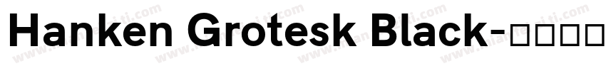 Hanken Grotesk Black字体转换